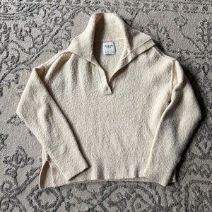 Abercrombie Notch Neck Polo Sweater